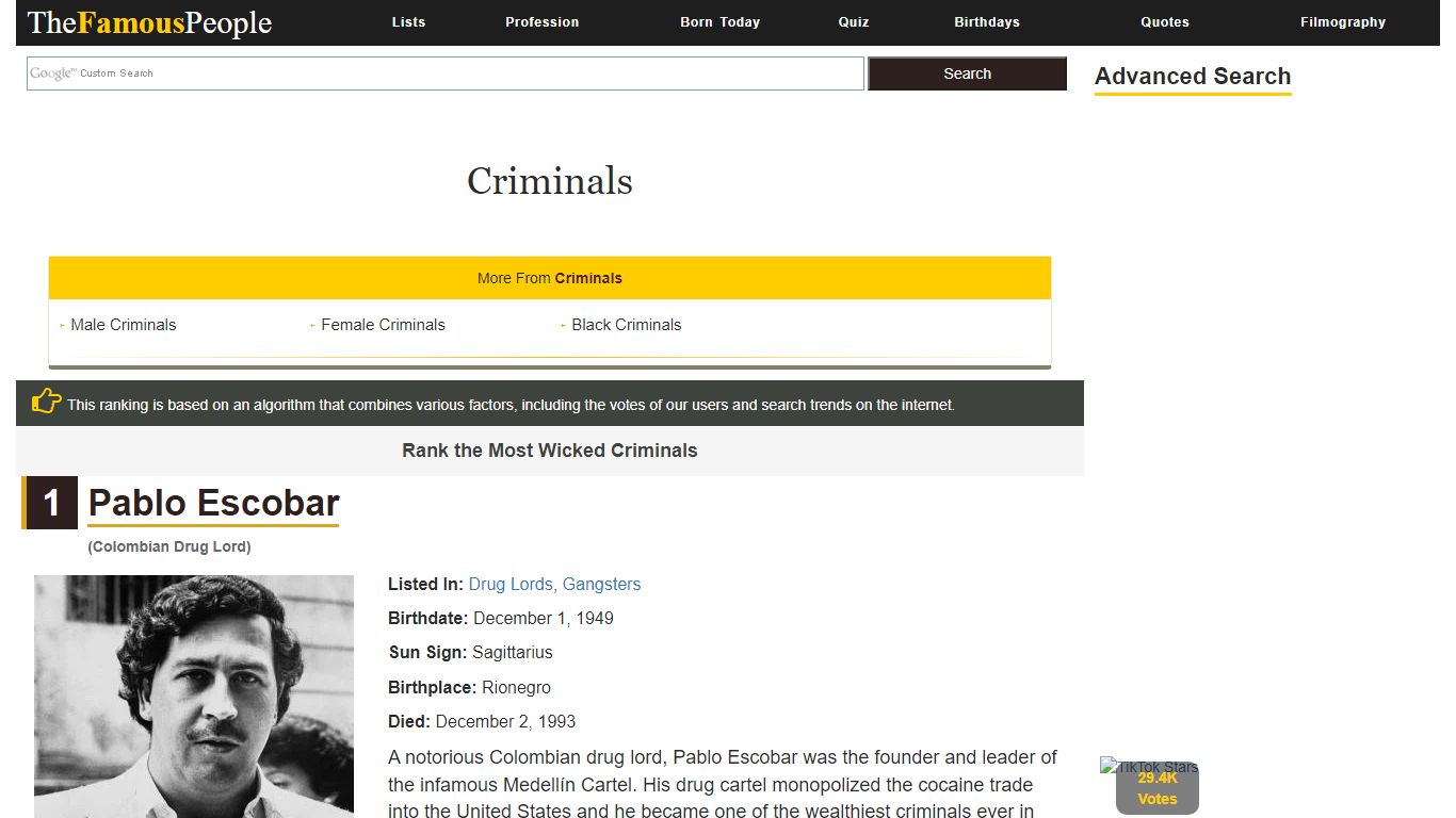List of Most Notorious Criminals - thefamouspeople.com